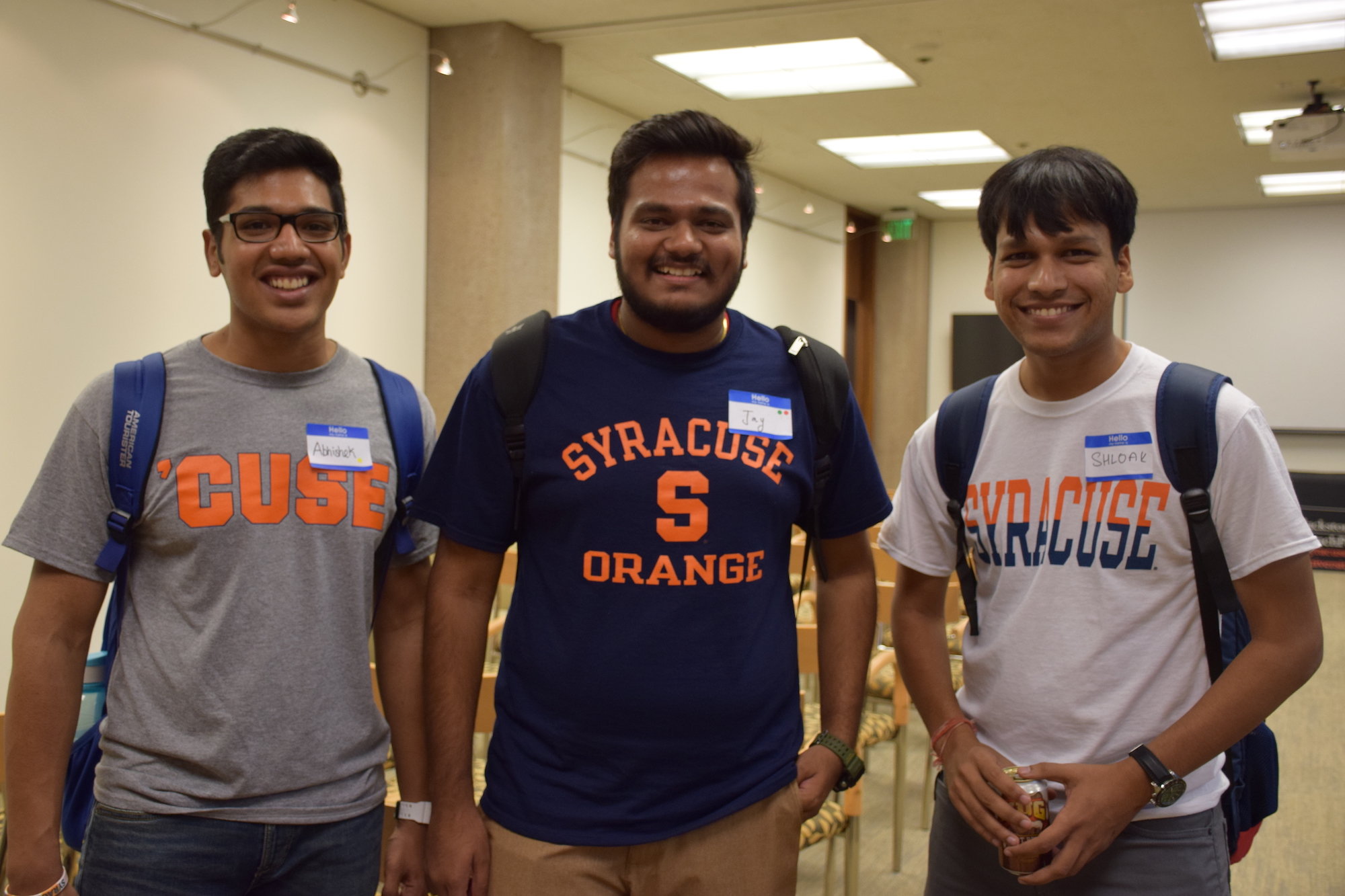 Three international students at Startup Weekend