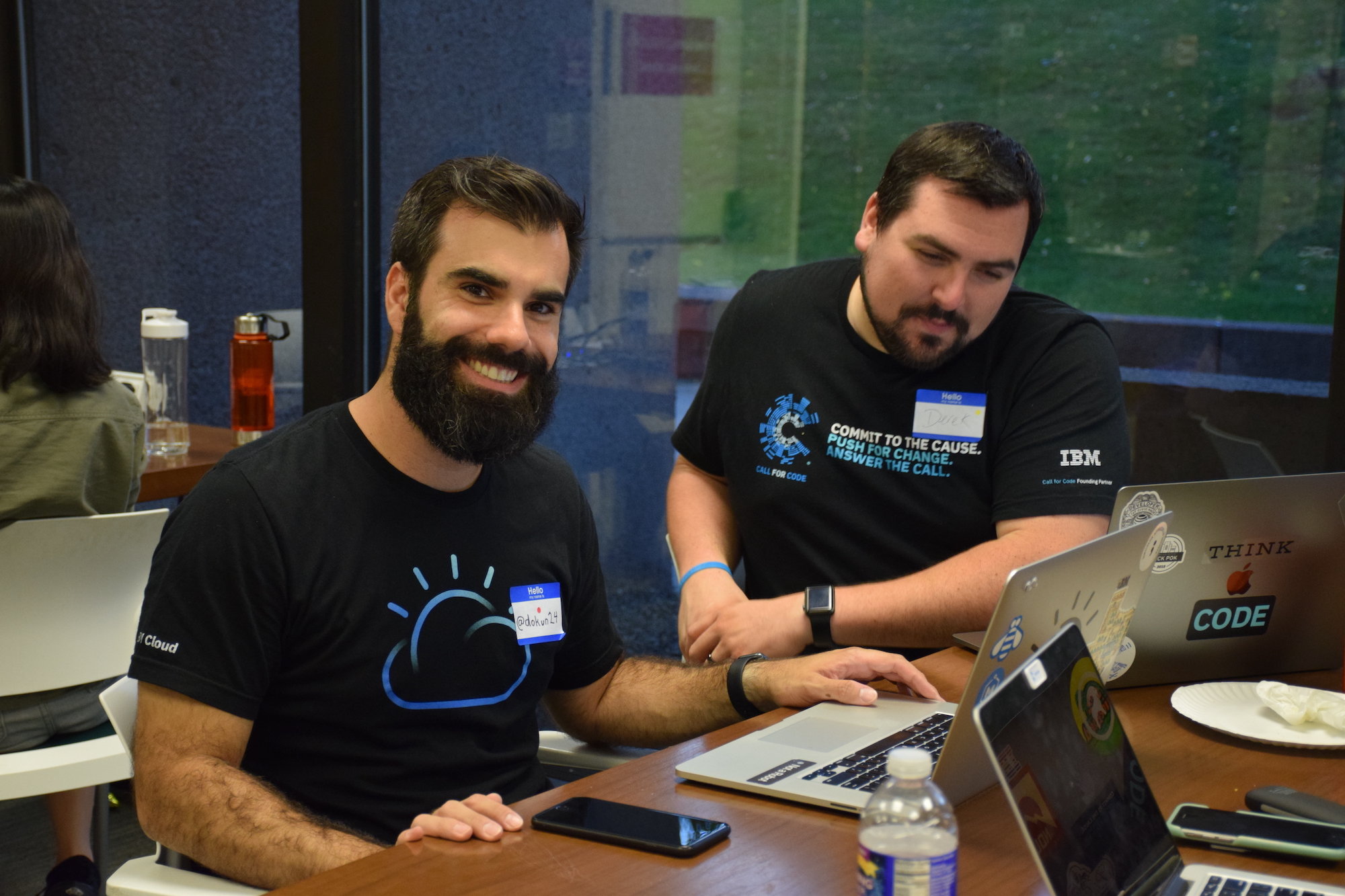 IBM Coders at a LaunchPad hackathon