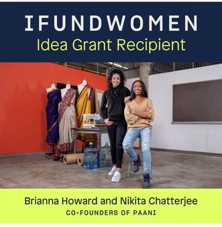 PAANI cofounders receive IFundWomen Idea Grant Blackstone LaunchPad